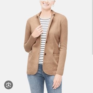 XS J.Crew Tan Sweater Blazer